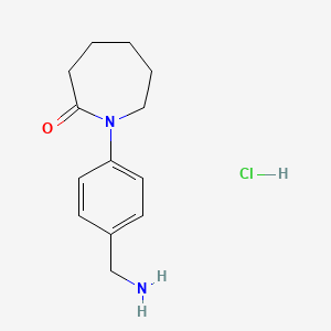 molecular formula C13H19ClN2O B1652433 1-[4-(Aminomethyl)phenyl]azepan-2-one hydrochloride CAS No. 1439899-26-9