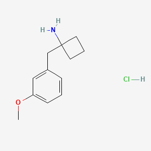 molecular formula C12H18ClNO B1652438 1-(3-Methoxybenzyl)cyclobutanamine hydrochloride CAS No. 1439900-14-7