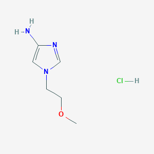 molecular formula C6H12ClN3O B1652441 1-(2-Methoxyethyl)-1H-imidazol-4-amine hydrochloride CAS No. 1439900-27-2