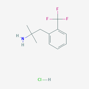 molecular formula C11H15ClF3N B1652446 2-Methyl-1-[2-(trifluoromethyl)phenyl]propan-2-amine hydrochloride CAS No. 1439903-08-8