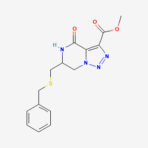 Methyl 6-(benzylsulfanylmethyl)-4-oxo-6,7-dihydro-5H-triazolo[1,5-a]pyrazine-3-carboxylate