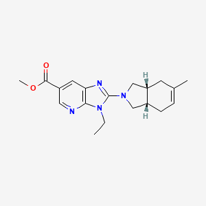 molecular formula C19H24N4O2 B1652457 methyl 2-[(3aR,7aS)-5-methyl-1,3,3a,4,7,7a-hexahydroisoindol-2-yl]-3-ethylimidazo[4,5-b]pyridine-6-carboxylate CAS No. 1442540-00-2