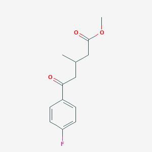 molecular formula C13H15FO3 B1652460 Methyl 5-(4-fluorophenyl)-3-methyl-5-oxovalerate CAS No. 1443306-85-1
