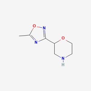 molecular formula C7H11N3O2 B1652472 2-(5-Methyl-1,2,4-oxadiazol-3-yl)morpholine CAS No. 1444103-32-5