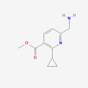 molecular formula C11H14N2O2 B1652473 Methyl 6-(aminomethyl)-2-cyclopropylpyridine-3-carboxylate CAS No. 1444103-40-5