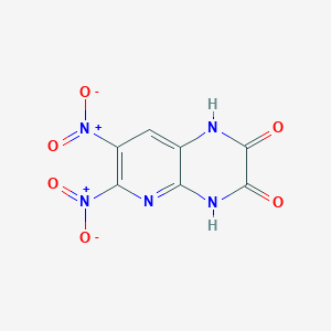 molecular formula C7H3N5O6 B1652474 6,7-Dinitro-1,4-dihydropyrido[2,3-b]pyrazine-2,3-dione CAS No. 144435-10-9