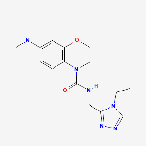 7-(dimethylamino)-N-[(4-ethyl-4H-1,2,4-triazol-3-yl)methyl]-3,4-dihydro-2H-1,4-benzoxazine-4-carboxamide
