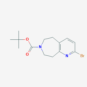 molecular formula C14H19BrN2O2 B1652483 tert-Butyl 2-bromo-8,9-dihydro-5H-pyrido[2,3-d]azepine-7(6H)-carboxylate CAS No. 1445951-00-7