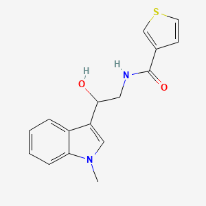 N-(2-hydroxy-2-(1-methyl-1H-indol-3-yl)ethyl)thiophene-3-carboxamide