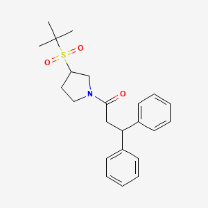 1-(3-(Tert-butylsulfonyl)pyrrolidin-1-yl)-3,3-diphenylpropan-1-one