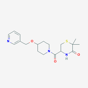 2,2-Dimethyl-5-{[4-(3-pyridinylmethoxy)-1-piperidinyl]carbonyl}-3-thiomorpholinone