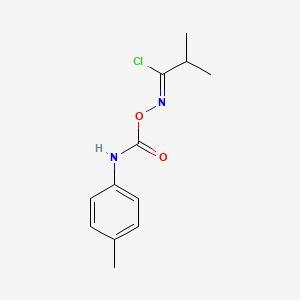 2-Methyl-N-((((4-methylphenyl)amino)carbonyl)oxy)propanimidoyl chloride