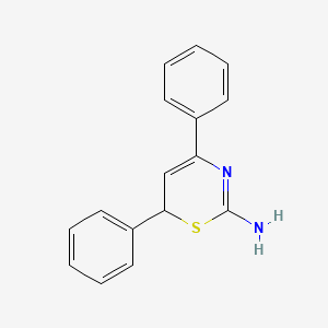 molecular formula C16H14N2S B1652515 6H-1,3-Thiazin-2-amine, 4,6-diphenyl- CAS No. 145353-38-4