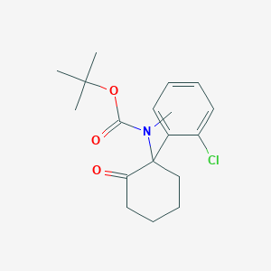 molecular formula C18H24ClNO3 B1652526 叔丁基 N-[1-(2-氯苯基)-2-氧代环己基]-N-甲基氨基甲酸酯 CAS No. 1461707-29-8