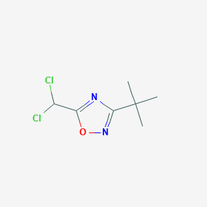 molecular formula C7H10Cl2N2O B1652527 3-叔丁基-5-(二氯甲基)-1,2,4-恶二唑 CAS No. 1461707-86-7