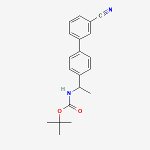 molecular formula C20H22N2O2 B1652532 tert-butyl N-{1-[4-(3-cyanophenyl)phenyl]ethyl}carbamate CAS No. 1461715-34-3