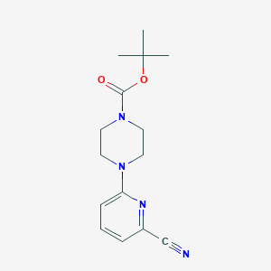 molecular formula C15H20N4O2 B1652533 tert-Butyl 4-(6-cyanopyridin-2-yl)piperazine-1-carboxylate CAS No. 1461715-72-9