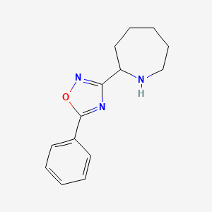 molecular formula C14H17N3O B1652534 3-(Azepan-2-yl)-5-phenyl-1,2,4-oxadiazole CAS No. 1461869-14-6