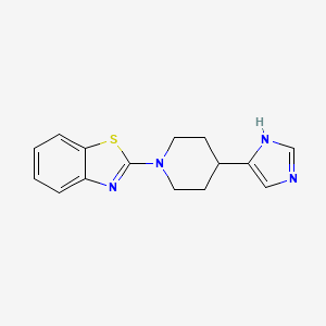molecular formula C15H16N4S B1652538 Benzothiazole, 2-[4-(1H-imidazol-4-yl)-1-piperidinyl]- CAS No. 146365-89-1