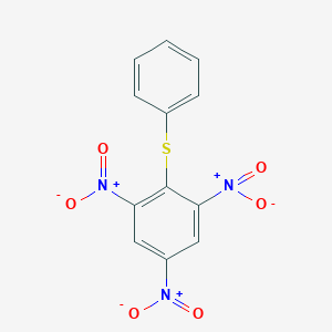 molecular formula C12H7N3O6S B1652550 Benzene, 1,3,5-trinitro-2-(phenylthio)- CAS No. 14678-56-9