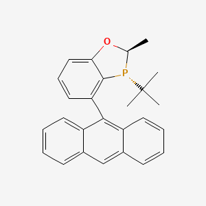 molecular formula C26H25OP B1652561 (2R,3R)-4-(Anthracen-9-yl)-3-(tert-butyl)-2-methyl-2,3-dihydrobenzo[d][1,3]oxaphosphole CAS No. 1477517-20-6
