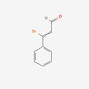 molecular formula C9H7BrO B1652566 3-Bromo-3-phenylprop-2-enal CAS No. 14804-59-2