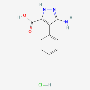 3-amino-4-phenyl-1H-pyrazole-5-carboxylic acid;hydrochloride