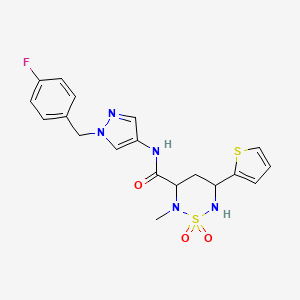 N-[1-(4-fluorobenzyl)-1H-pyrazol-4-yl]-2-methyl-5-(2-thienyl)-1,2,6-thiadiazinane-3-carboxamide 1,1-dioxide
