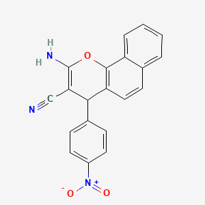4H-Naphtho[1,2-b]pyran-3-carbonitrile, 2-amino-4-(4-nitrophenyl)-