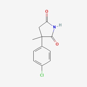 molecular formula C11H10ClNO2 B1652580 3-(4-Chlorophenyl)-3-methylpyrrolidine-2,5-dione CAS No. 1497-18-3