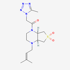 1-[(4Ar,7aS)-1-(3-methylbut-2-enyl)-6,6-dioxo-2,3,4a,5,7,7a-hexahydrothieno[3,4-b]pyrazin-4-yl]-2-(5-methyltetrazol-1-yl)ethanone