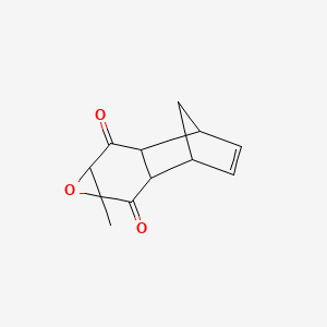 molecular formula C12H12O3 B1652592 4-Methyl-5-oxatetracyclo[7.2.1.0~2,8~.0~4,6~]dodec-10-ene-3,7-dione CAS No. 15052-13-8