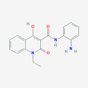 molecular formula C18H17N3O3 B1652600 N-(2-aminophenyl)-1-ethyl-4-hydroxy-2-oxoquinoline-3-carboxamide CAS No. 151449-79-5