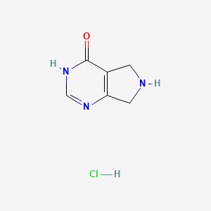 molecular formula C6H8ClN3O B1652612 3,5,6,7-Tetrahydropyrrolo[3,4-d]pyrimidin-4-one;hydrochloride CAS No. 15199-08-3