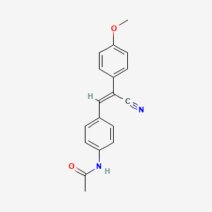 N-[4-[(Z)-2-cyano-2-(4-methoxyphenyl)ethenyl]phenyl]acetamide