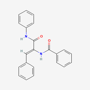 molecular formula C22H18N2O2 B1652643 N-(2-Phenyl-1-phenylcarbamoyl-vinyl)-benzamide CAS No. 15440-38-7