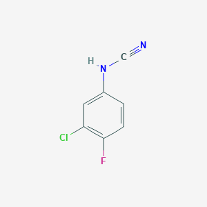 molecular formula C7H4ClFN2 B1652646 (3-Chloro-4-fluorophenyl)cyanamide CAS No. 154496-90-9