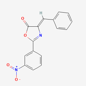 molecular formula C16H10N2O4 B1652661 (4Z)-4-benzylidene-2-(3-nitrophenyl)-1,3-oxazol-5-one CAS No. 15601-49-7
