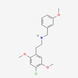 molecular formula C18H22ClNO3 B1652664 4-Chloro-2,5-dimethoxy-N-((3-methoxyphenyl)methyl)-benzeneethanamine CAS No. 1566571-34-3