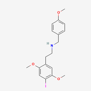 molecular formula C18H22INO3 B1652666 2-(4-Iodo-2,5-dimethoxyphenyl)-N-(4-methoxybenzyl)ethan-1-amine CAS No. 1566571-41-2