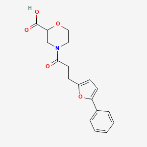 molecular formula C18H19NO5 B1652670 4-[3-(5-Phenylfuran-2-yl)propanoyl]morpholine-2-carboxylic acid CAS No. 1569510-09-3