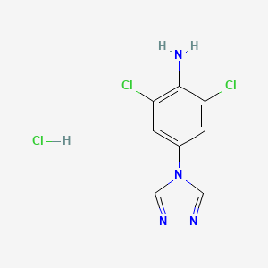 2,6-dichloro-4-(4H-1,2,4-triazol-4-yl)aniline hydrochloride