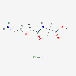 Methyl 2-[[5-(aminomethyl)furan-2-carbonyl]amino]-2-methylpropanoate;hydrochloride