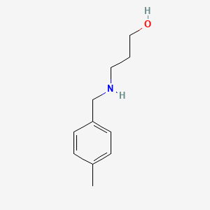 molecular formula C11H17NO B1652697 3-[(4-Methylbenzyl)amino]propan-1-OL CAS No. 158951-54-3