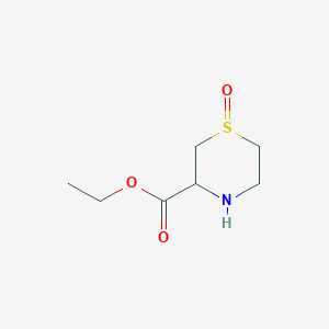 molecular formula C7H13NO3S B1652709 Ethyl 1-oxo-1,4-thiazinane-3-carboxylate CAS No. 159381-08-5