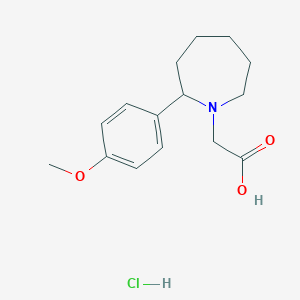 molecular formula C15H22ClNO3 B1652714 2-[2-(4-Methoxyphenyl)azepan-1-yl]acetic acid;hydrochloride CAS No. 1595190-39-8