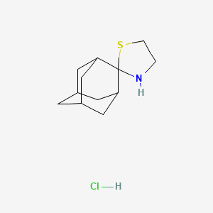 molecular formula C12H20ClNS B1652715 Adamantane-2-spiro(2'-thiazolidine) hydrochloride CAS No. 159553-28-3