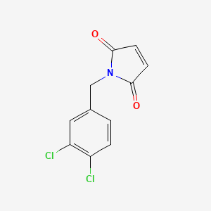 molecular formula C11H7Cl2NO2 B1652719 1H-Pyrrole-2,5-dione, 1-[(3,4-dichlorophenyl)methyl]- CAS No. 159600-87-0