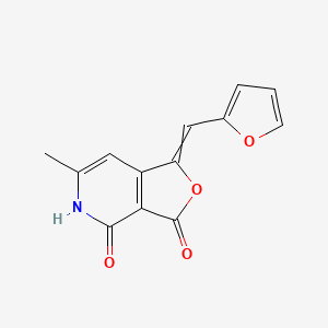 molecular formula C13H9NO4 B1652732 1-(furan-2-ylmethylidene)-6-methyl-5H-furo[3,4-c]pyridine-3,4-dione CAS No. 160032-92-8