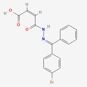 (Z)-4-[(2E)-2-[(4-Bromophenyl)-phenylmethylidene]hydrazinyl]-4-oxobut-2-enoic acid